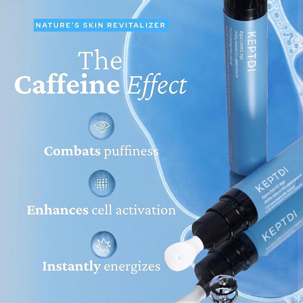 Cooling Eye Gel with Ceramic Tip | Caffeine, Niacinamide & Hyaluronic Acid Depuff Under Eye Treatment