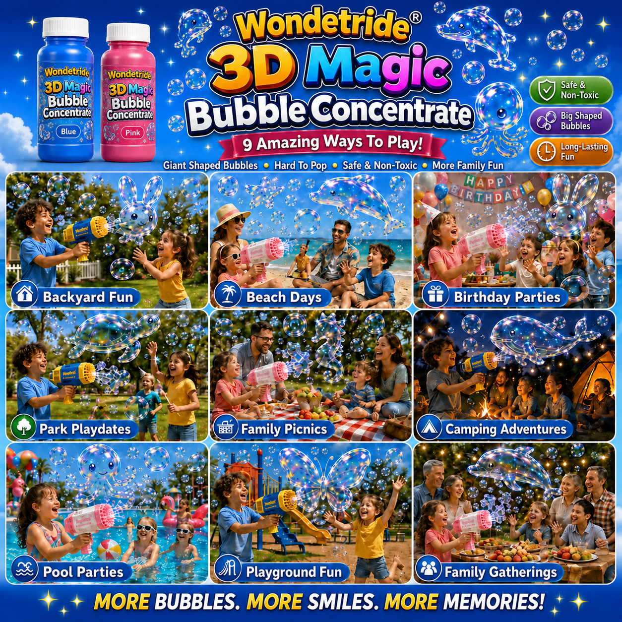 Keptdi® Super 3D Magic Bubble Concentrate —— Animal & Ocean Fantasy Theme